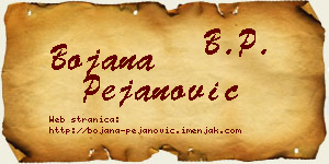 Bojana Pejanović vizit kartica